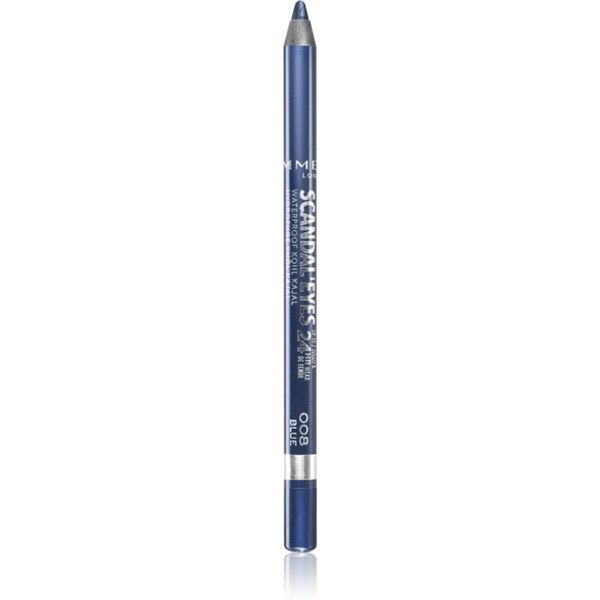 Rimmel Rimmel ScandalEyes Waterproof Kohl Kajal vodoodporni svinčnik za oči odtenek 008 Blue 1,3 g