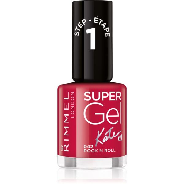 Rimmel Rimmel Super Gel By Kate gel lak za nohte brez uporabe UV/LED lučke odtenek 042 Rock n Roll 12 ml