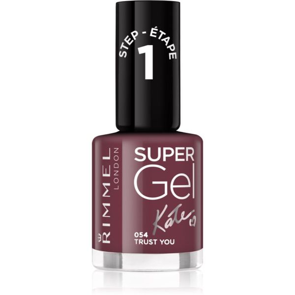 Rimmel Rimmel Super Gel By Kate gel lak za nohte brez uporabe UV/LED lučke odtenek 054 Trust You 12 ml