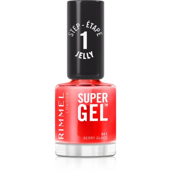 Rimmel Rimmel Super Gel gel lak za nohte brez uporabe UV/LED lučke odtenek 011 Berry Glace 12 ml