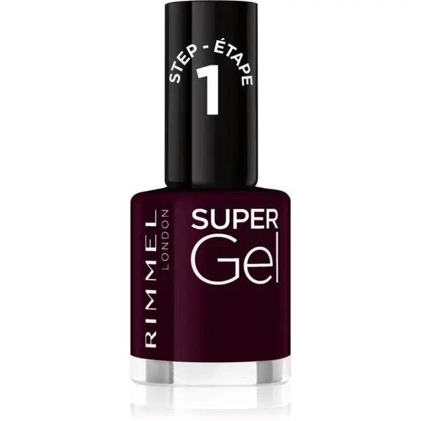Rimmel Rimmel Super Gel gel lak za nohte brez uporabe UV/LED lučke odtenek 064 Plum Pudding 12 ml