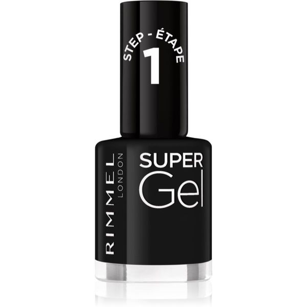 Rimmel Rimmel Super Gel gel lak za nohte brez uporabe UV/LED lučke odtenek 070 Black Obsession 12 ml