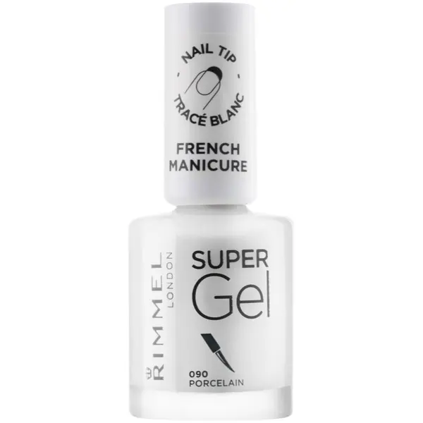 Rimmel Rimmel Super Gel Step 1 lak za francosko manikiro odtenek 090 Porcelain 12 ml