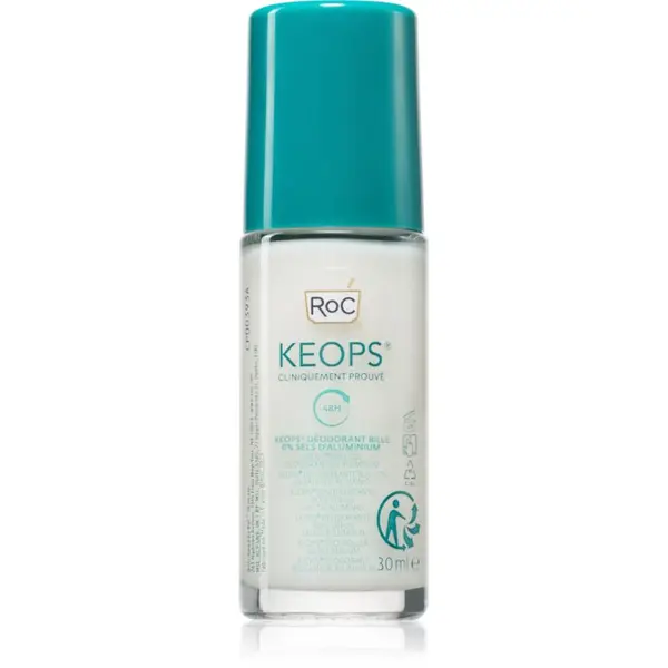 RoC RoC Keops Roll-On Deodorant 0% Aluminium deodorant roll-on za občutljivo kožo brez dišav 30 ml