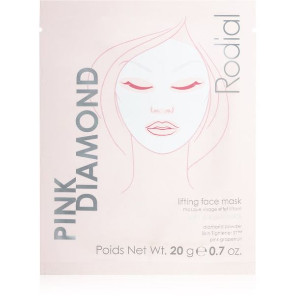 Rodial Rodial Pink Diamond Lifting Face Mask maska iz platna z lifting učinkom za obraz 4x1 kos