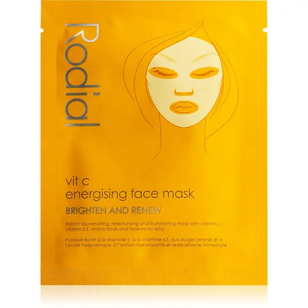Rodial Rodial Vit C Energising Face Mask maska iz platna za posvetlitev in vitalnost kožo z vitaminom C 20 ml