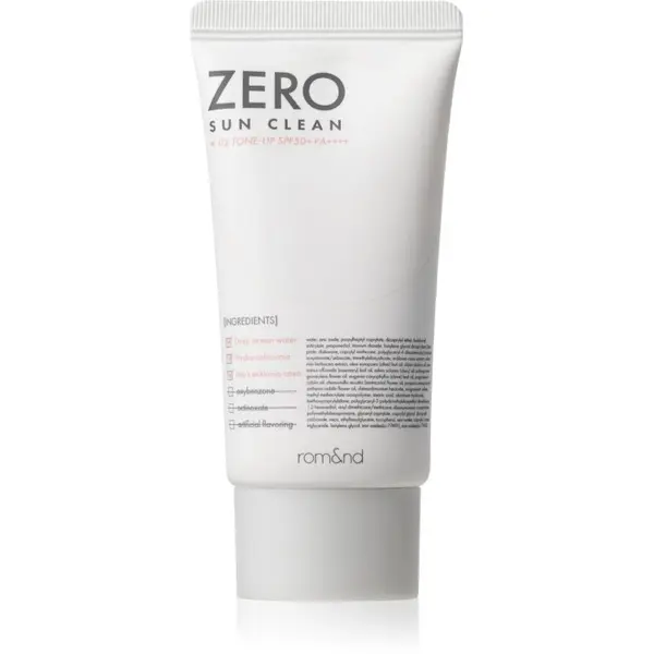 rom&nd rom&nd Zero Sun Clean lahka tonirana krema z vlažilnim učinkom SPF 50+ odtenek 02 Tone Up 50 ml