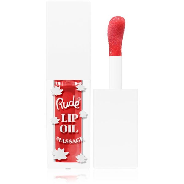 Rude Cosmetics Rude Cosmetics Lip Oil Massage olje za ustnice z vlažilnim učinkom odtenek Chillaxin’ Cherry 4 ml