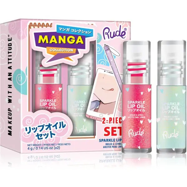Rude Cosmetics Rude Cosmetics Manga Collection set za ustnice Watermelon And Mint Duo 2x2 g