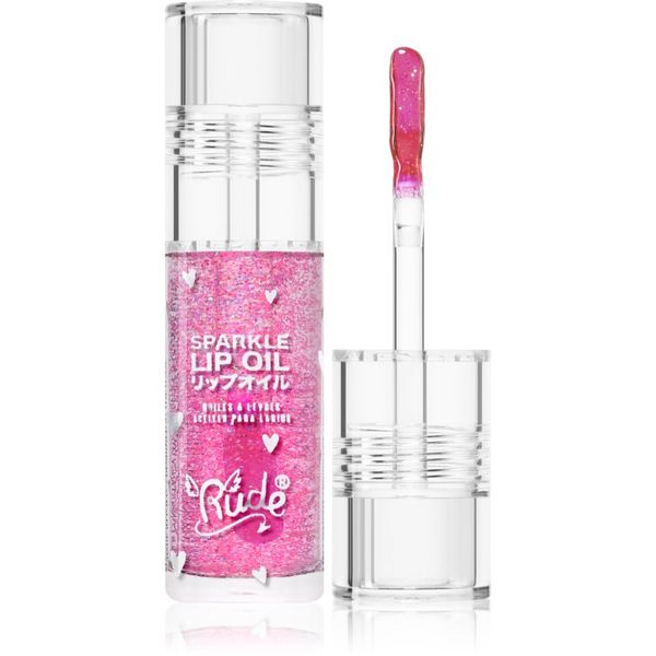 Rude Cosmetics Rude Cosmetics Manga Collection Sparkle Lip Oil tonirno olje za ustnice z vlažilnim učinkom odtenek Strawberry 4 g