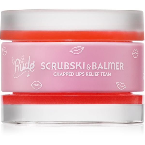 Rude Cosmetics Rude Cosmetics Scrubski & Balmer balzam in piling za ustnice odtenek Juicy Peach 7.5 g