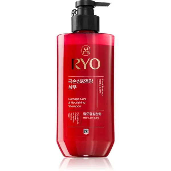 RYO RYO Damage Care & Nourishing Shampoo intenzivno regeneracijski šampon za poškodovane lase 480 ml