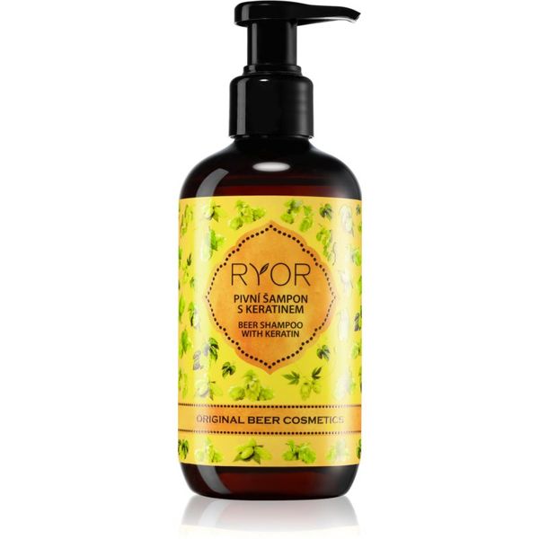 RYOR RYOR Original Beer Cosmetics pivni šampon za lase s keratinom 250 ml