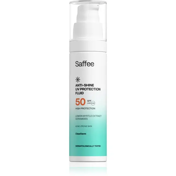 Saffee Saffee ClearDerm Anti-shine UV Protection Fluid SPF 50 zaščitni fluid za mastno k aknam nagnjeno kožo SPF 50 50 ml