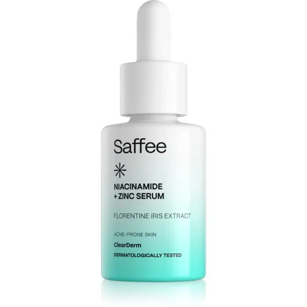 Saffee Saffee ClearDerm Niacinamide + Zinc Serum matirajoči serum za zmanjšanje razširjenih por z niacinamidom in cinkom 30 ml