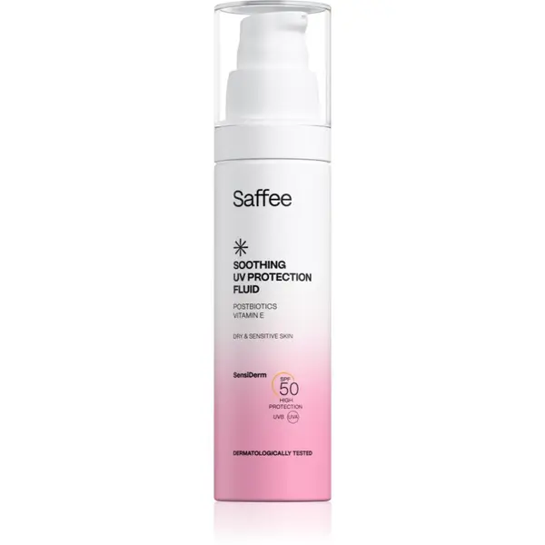 Saffee Saffee SensiDerm Soothing UV Protection Fluid zaščitni fluid za suho in občutljivo kožo SPF 50 50 ml