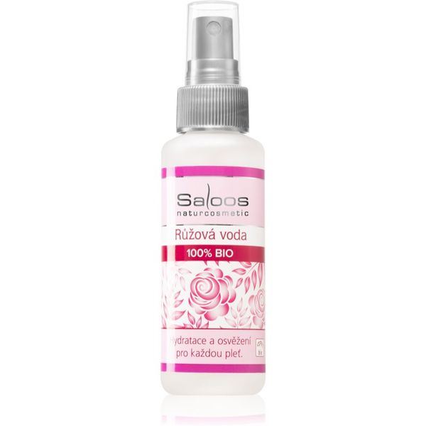 Saloos Saloos Floral Water Rose 100% Bio cvetlična voda za obraz za posvetlitev in revitalizacijo 50 ml