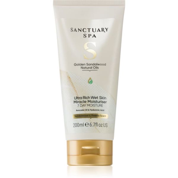 Sanctuary Spa Sanctuary Spa Golden Sandalwood vlažilni losjon za telo za tuš 200 ml