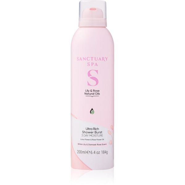 Sanctuary Spa Sanctuary Spa Lily & Rose pena za prhanje s hranilnim učinkom 200 ml