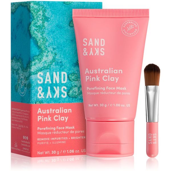 Sand & Sky Sand & Sky Australian Pink Clay Porefining Face Mask razstrupljevalna maska za razširjene pore 30 g