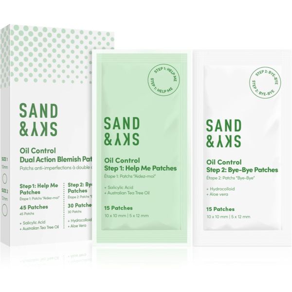 Sand & Sky Sand & Sky Oil Control Dual Action Blemish Patches lokalna nega proti aknam 75 kos