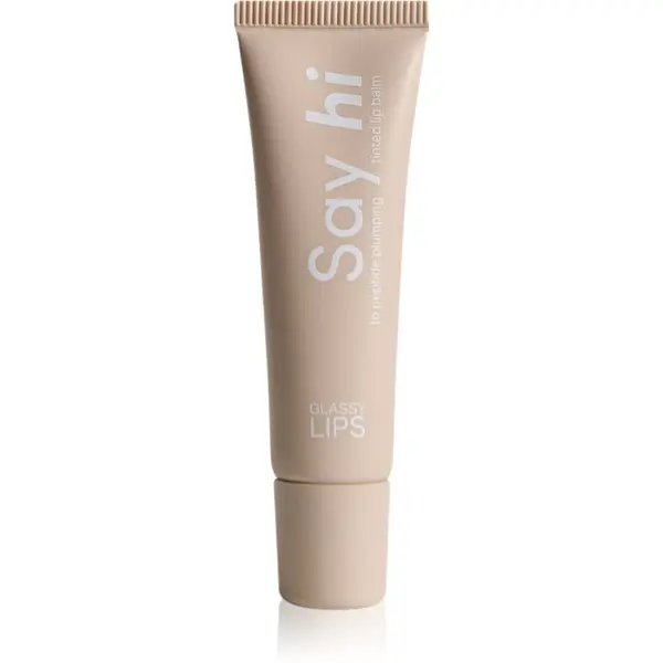 Say Hi Say Hi Glassy Lips tonirani balzam za ustnice s peptidi odtenek Coral 10 ml