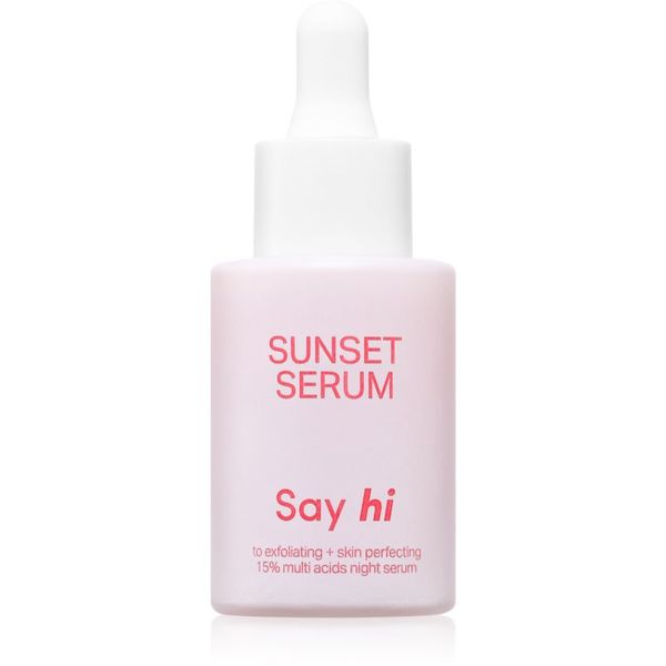 Say Hi Say Hi Sunset eksfoliacijski serum AHA z revitalizacijskim učinkom 30 ml