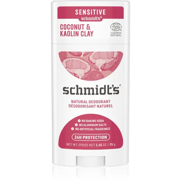 Schmidt's Schmidt's Coconut & Kaolin Clay trdi deodorant 24 ur 75 g