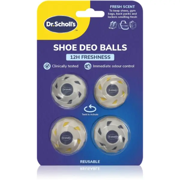 Scholl Scholl Dr. Scholl's 12 Hour Freshness osvežilne kroglice za obutev 4 kos