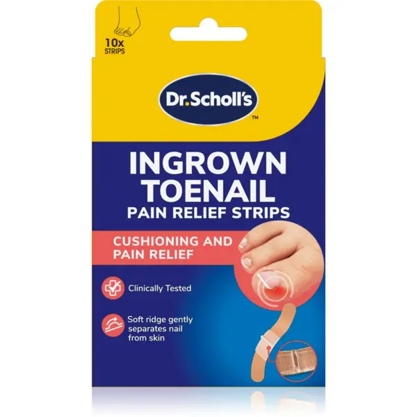 Scholl Scholl Dr. Scholl's Ingrown Toenail Pain Relief Strips zaščitni obliži za rast nohtov 10 kos