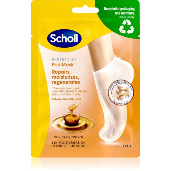 Scholl Scholl Manuka Honey globinsko hranilna maska za noge 1 kos