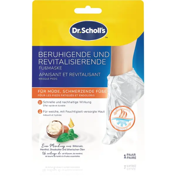 Scholl Scholl Pedimask™ Soothing & Revitalizing osvežilna in pomirjajoča maska za utrujene noge 1 par