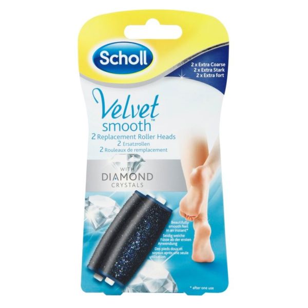 Scholl Scholl Velvet Smooth nadomestne glave za električno pilico za stopala 2 kos