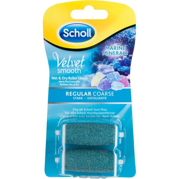 Scholl Scholl Velvet Smooth Regular Coarse nadomestne glave za električno pilico za stopala 2 kos