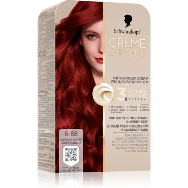 Schwarzkopf Schwarzkopf Creme Supreme permanentna barva za lase odtenek 6-88 Red Dark Blonde 60 ml