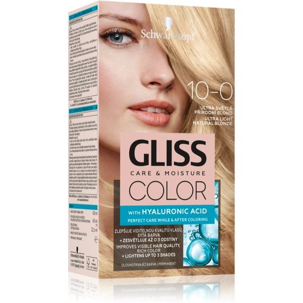 Schwarzkopf Schwarzkopf Gliss Color permanentna barva za lase odtenek 10-0 Ultra Light Natural Blonde