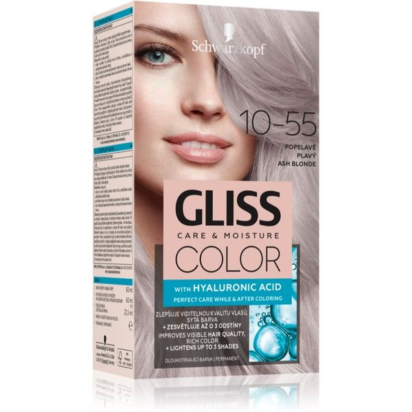 Schwarzkopf Schwarzkopf Gliss Color permanentna barva za lase odtenek 10-55 Ash Blond