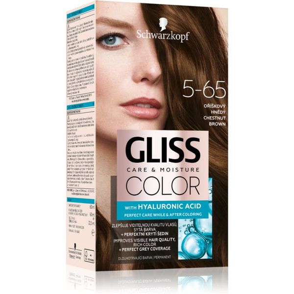 Schwarzkopf Schwarzkopf Gliss Color permanentna barva za lase odtenek 5-65 Chestnut Brown 1 kos