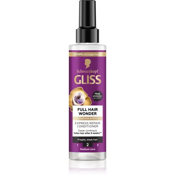 Schwarzkopf Schwarzkopf Gliss Full Hair Wonder regeneracijski balzam brez spiranja za šibke lase 200 ml