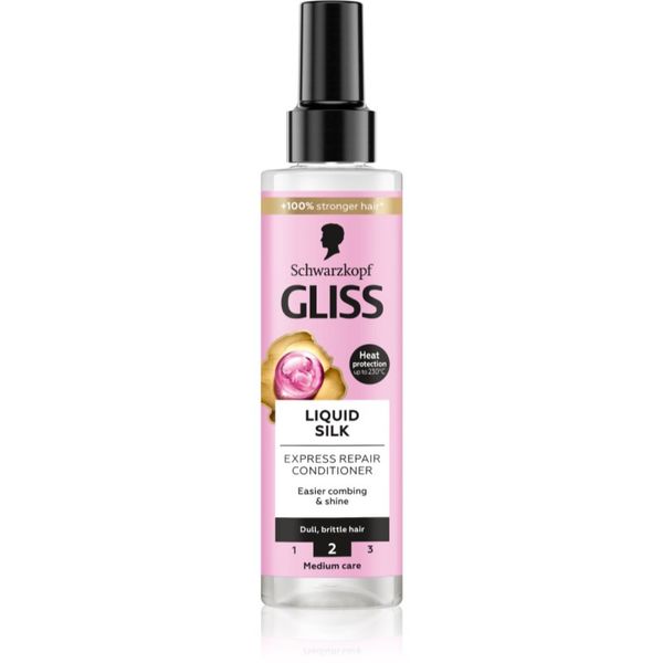 Schwarzkopf Schwarzkopf Gliss Liquid Silk balzam brez spiranja za krepitev in sijaj las 200 ml