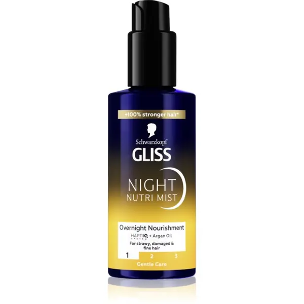 Schwarzkopf Schwarzkopf Gliss Oil Nutritive pršilo za lase za noč Night Nutri Mist 100 ml