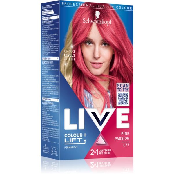 Schwarzkopf Schwarzkopf LIVE Colour + Lift permanentna barva za lase odtenek L77 Pink Passion 1 kos