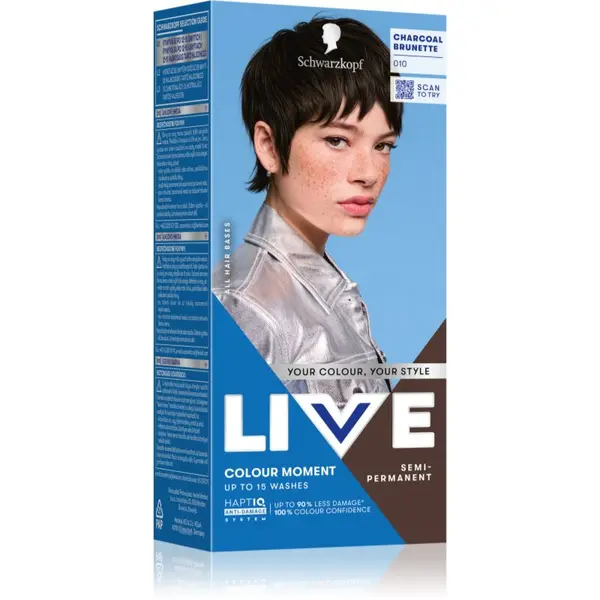 Schwarzkopf Schwarzkopf LIVE Colour Moment začasna barva za lase odtenek 010 Charcoal Brunette 50 ml