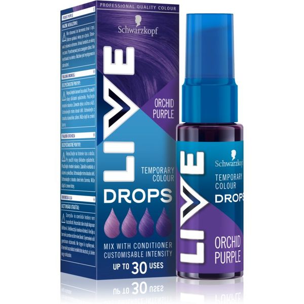 Schwarzkopf Schwarzkopf LIVE Drops izpiralna barvna senca odtenek Orchid Purple 30 ml