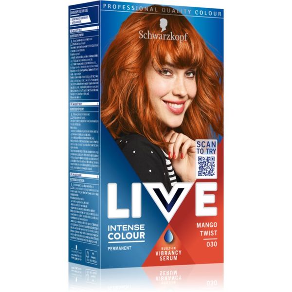 Schwarzkopf Schwarzkopf LIVE Intense Colour permanentna barva za lase odtenek 030 Mango Twist 1 kos