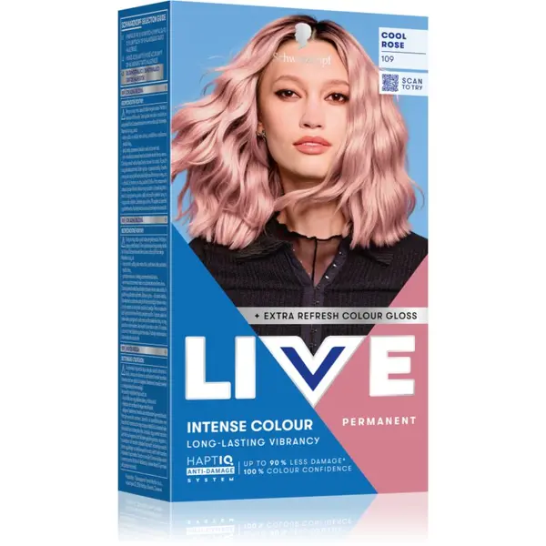 Schwarzkopf Schwarzkopf LIVE Intense Colour permanentna barva za lase odtenek 109 Cool Rose 1 kos