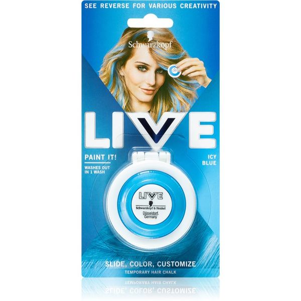 Schwarzkopf Schwarzkopf LIVE Paint It kreda za lase odtenek Icy Blue 3,5 g