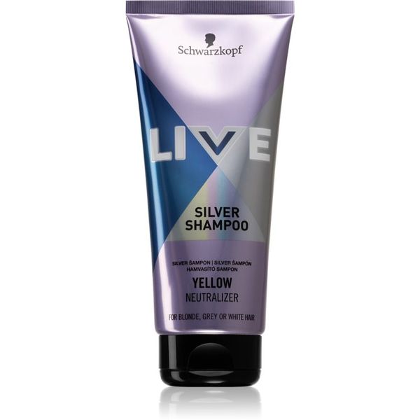 Schwarzkopf Schwarzkopf LIVE Silver čistilni šampon za nevtralizacijo rumenih odtenkov 200 ml