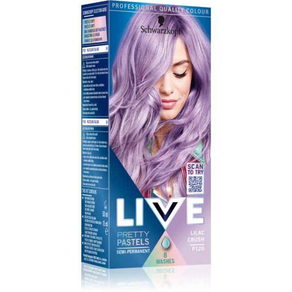 Schwarzkopf Schwarzkopf LIVE Ultra Brights or Pastel semi permanentna barva za lase odtenek 120 Lilac Crush