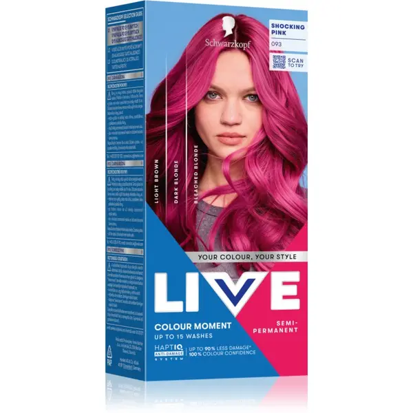 Schwarzkopf Schwarzkopf LIVE Ultra Brights or Pastel začasna barva za lase odtenek 093 Shocking Pink 1 kos